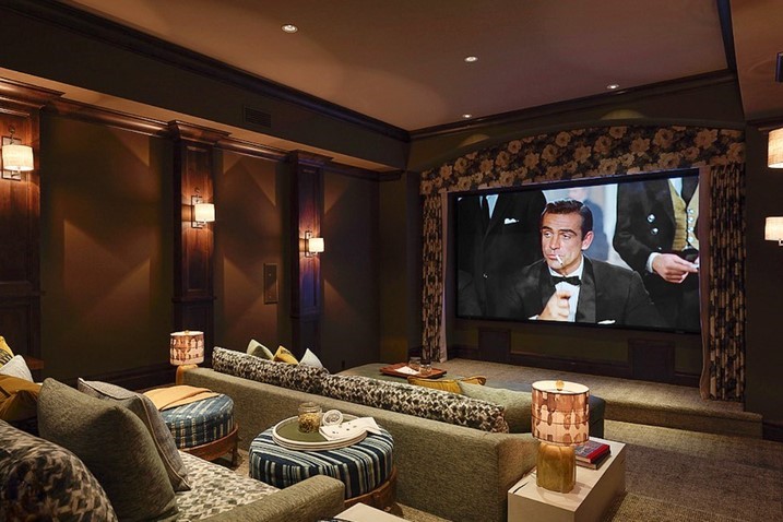 screening room for nightly movies