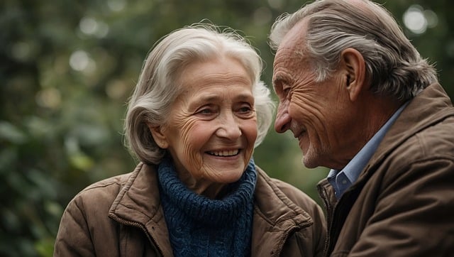 couple growing old together